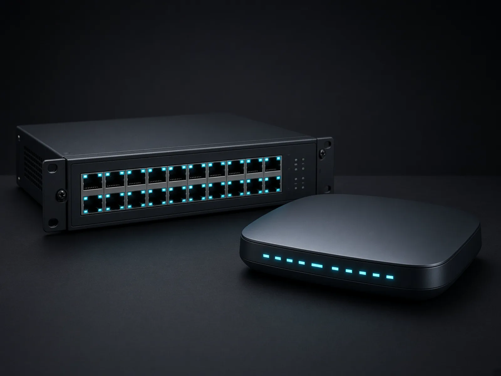 Managed switch close-up